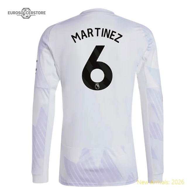 2025-2026 Man Utd Long Sleeve Away Shirt (Martinez 6)-Vantage Point Soccer