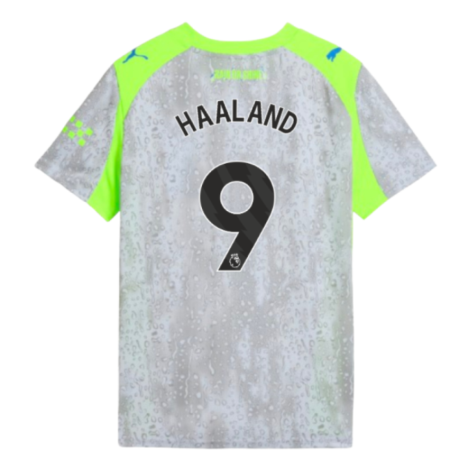 2025-2026 Man City Third Shirt (Kids) (Haaland 9)-Vantage Point Soccer