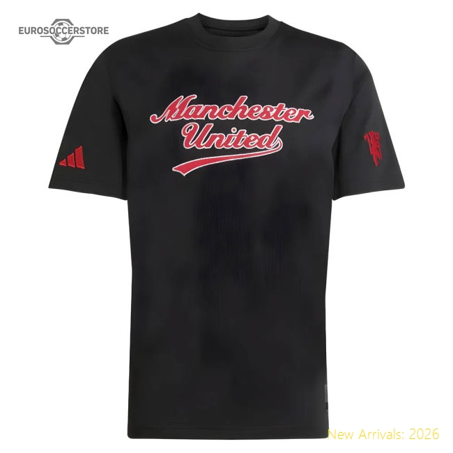 2025-2026 Man Utd US Tee (Black)-Vantage Point Soccer