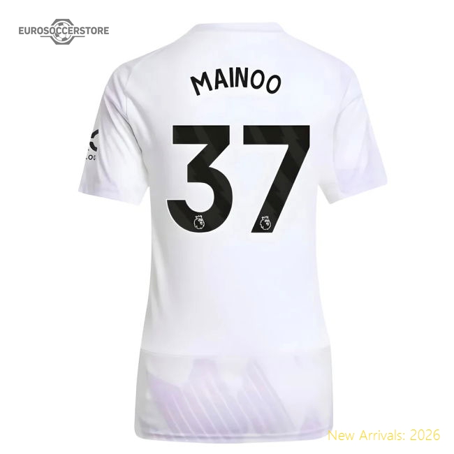 2025-2026 Man Utd Away Shirt (Womens) (Mainoo 37)-Vantage Point Soccer