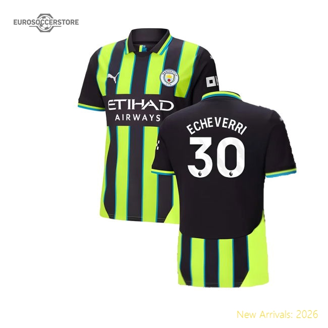 2024-2025 Man City Away Shirt (Echeverri 30)-Vantage Point Soccer