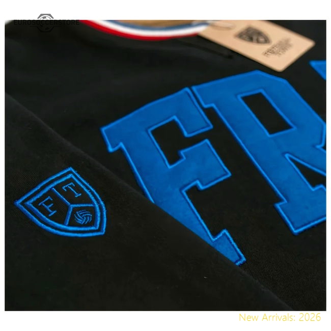 France Retro Football Sweatshirt (Black)-Vantage Point Soccer