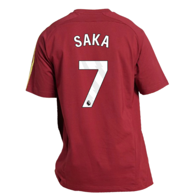2025-2026 Arsenal UBP Tee (Noble Maroon) (Saka 7)-Vantage Point Soccer
