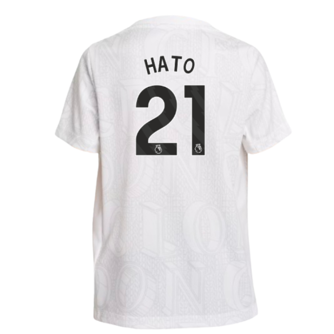 2025-2026 Chelsea Pre-Match Shirt (White) - Kids (Hato 21)-Vantage Point Soccer