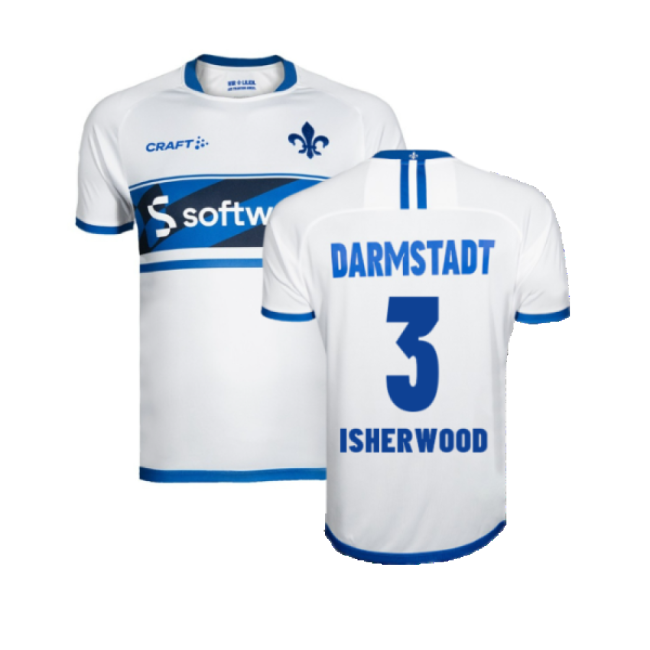 Darmstadt 2022-23 Away Shirt (XS) (Mint) (Isherwood 3)-Vantage Point Soccer