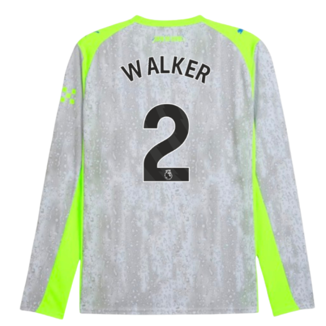 2025-2026 Man City Long Sleeve Third Shirt (Walker 2)-Vantage Point Soccer