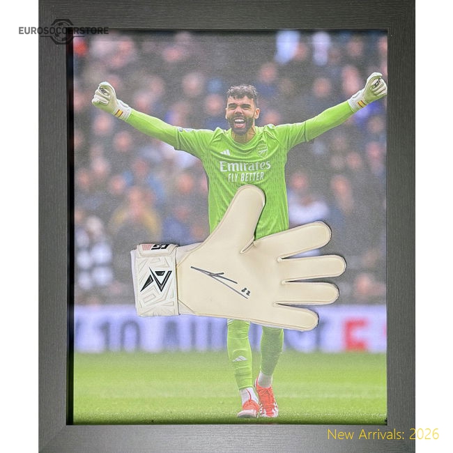 Arsenal FC Raya Signed Glove (Framed)-Vantage Point Soccer