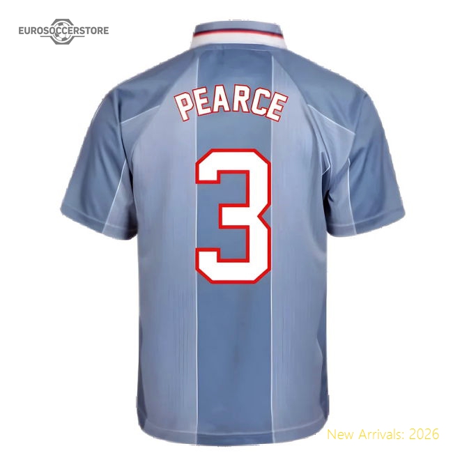 Score Draw England 1996 Away Euro Championship Retro Football Shirt (PEARCE 3)-Vantage Point Soccer