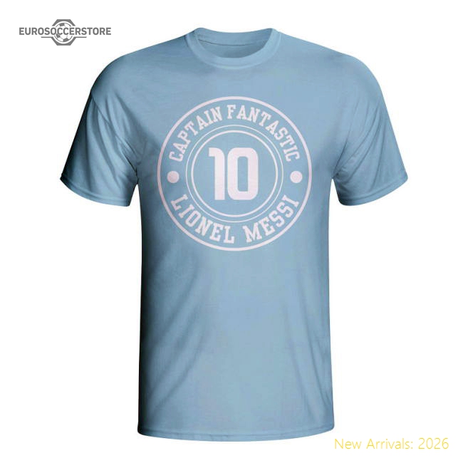 Lionel Messi Argentina Captain Fantastic T-shirt (sky Blue) - Kids-Vantage Point Soccer