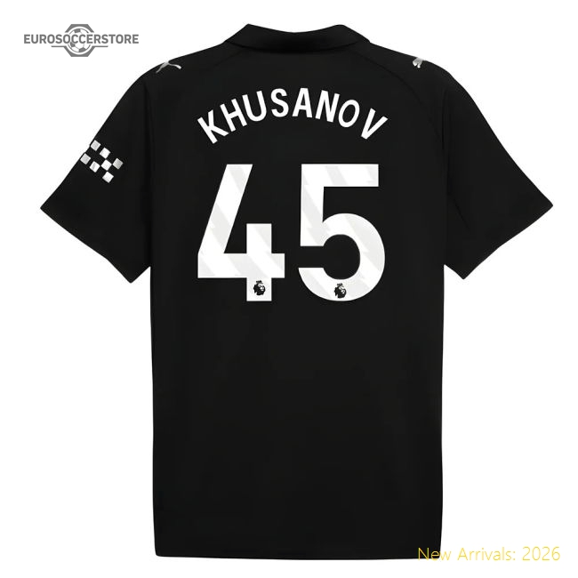 2025-2026 Man City Away Shirt (Khusanov 45)-Vantage Point Soccer