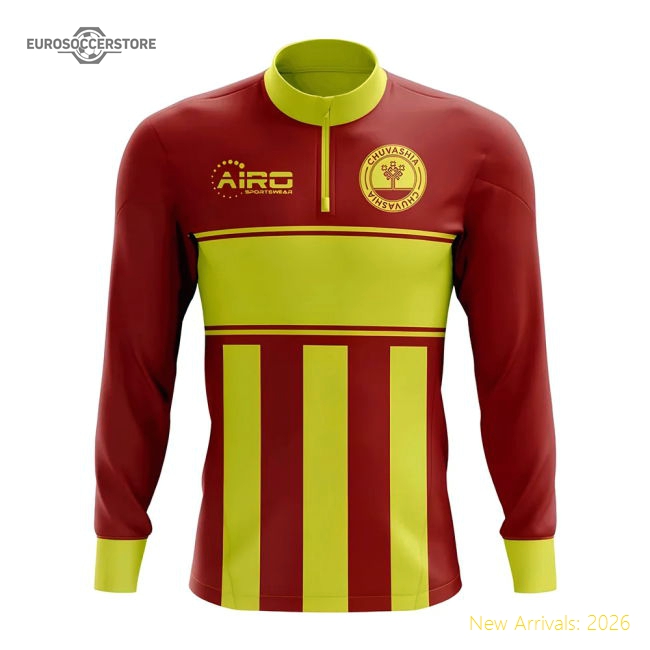 Chuvashia Concept Football Half Zip Midlayer Top (Red-Yellow)-Vantage Point Soccer