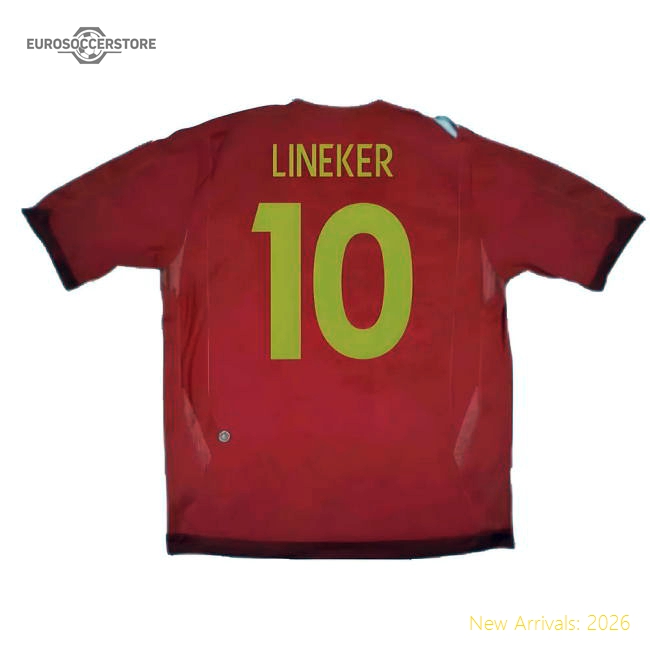 England 2006-08 Away Shirt (XLB 158cm) (Excellent) (LINEKER 10)-Vantage Point Soccer
