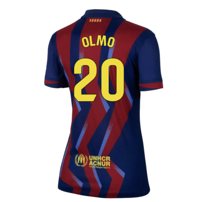 2025-2026 Barcelona Fourth Shirt - Womens (Olmo 20)-Vantage Point Soccer