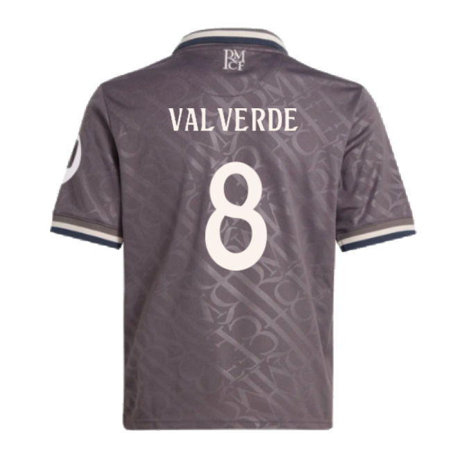 2024-2025 Real Madrid Third Youth Kit (Valverde 8)-Vantage Point Soccer