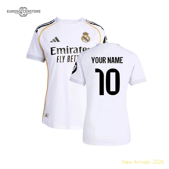2025-2026 Real Madrid Authentic Home Shirt (Womens) (Your Name)-Vantage Point Soccer