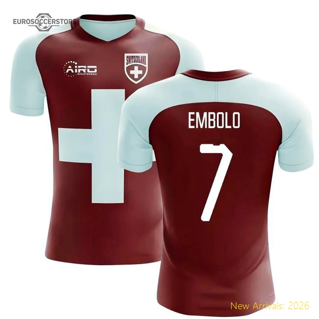 2025-2026 Switzerland Flag Concept Football Shirt (Embolo 7)-Vantage Point Soccer