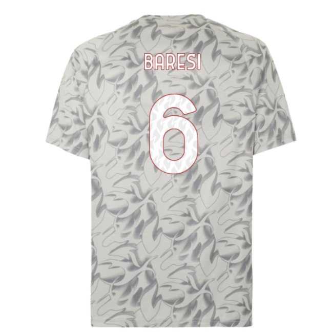 2025-2026 AC Milan Warm Up Jersey (Smokey Gray) (Baresi 6)-Vantage Point Soccer
