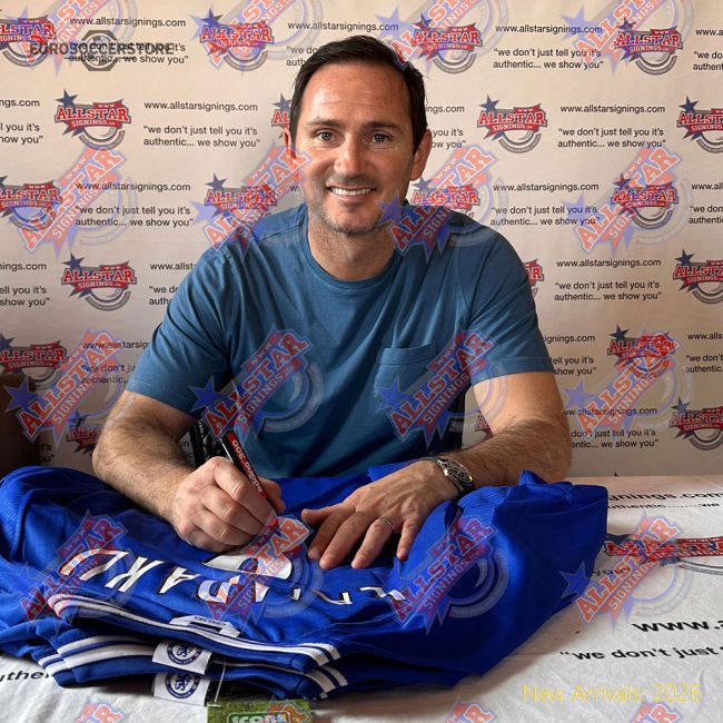 Chelsea FC Lampard Signed Shirt (Framed)-Vantage Point Soccer