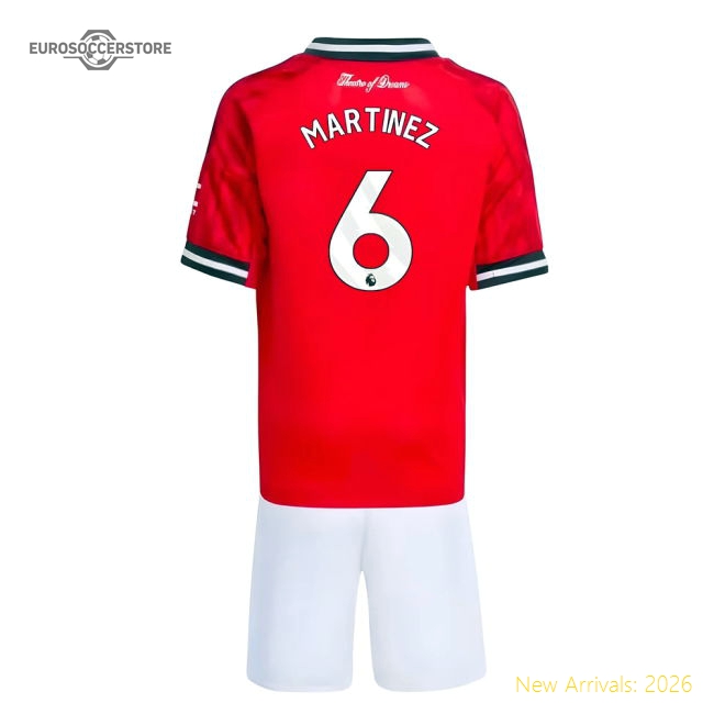 2025-2026 Man Utd Home Mini Kit (Martinez 6)-Vantage Point Soccer