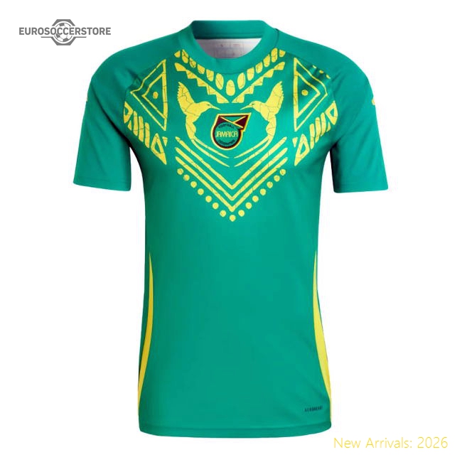 2024-2025 Jamaica Pre-Match Shirt (Green)-Vantage Point Soccer