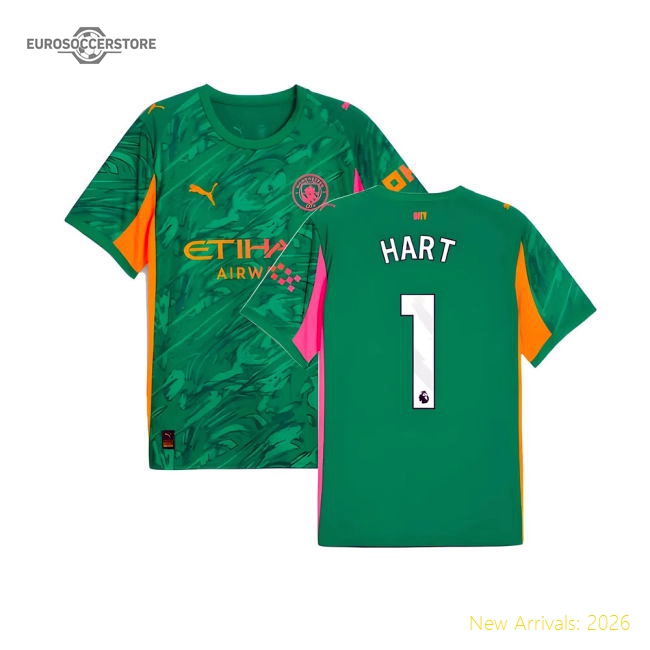 2025-2026 Man City Goalkeeper Away Shirt (Green) (Hart 1)-Vantage Point Soccer