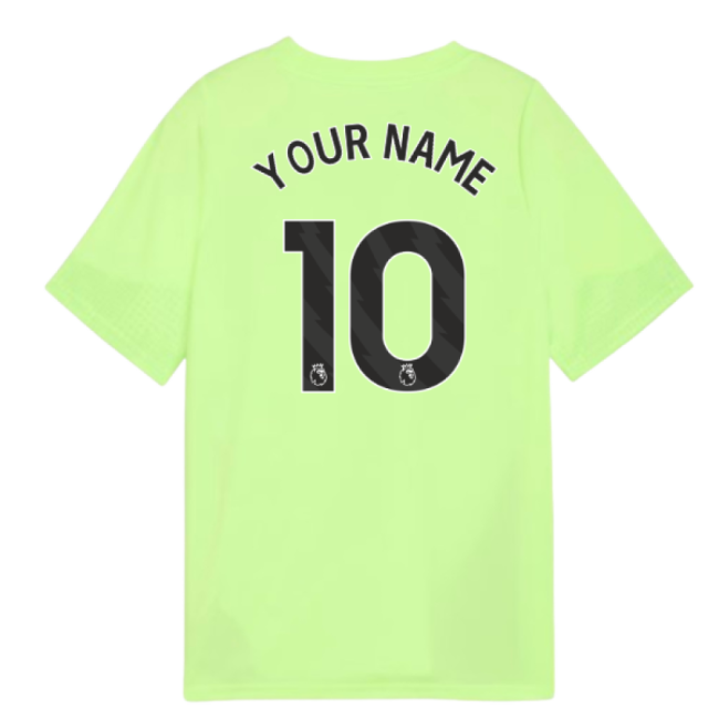 2025-2026 Man City Training Jersey (Fizzy Apple) - Kids (Your Name)-Vantage Point Soccer