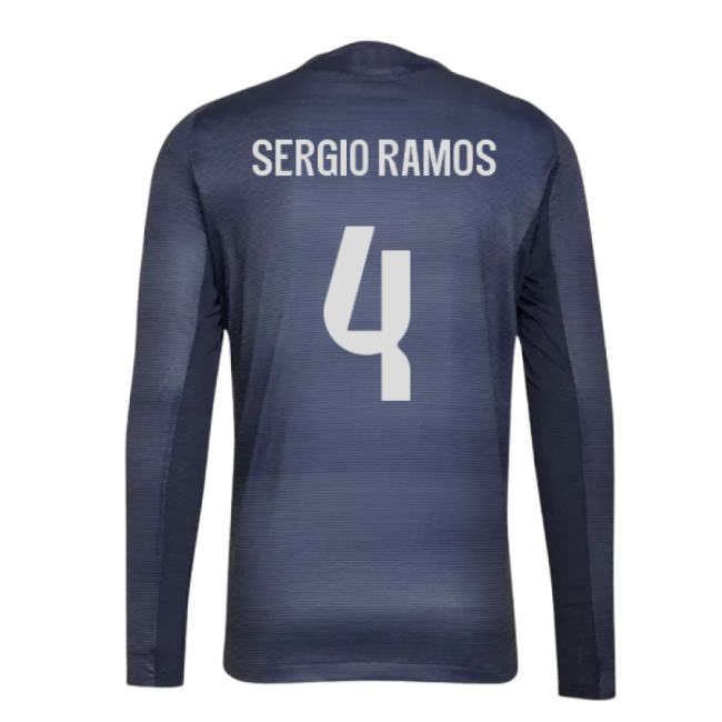 2025-2026 Real Madrid Long Sleeve Away Shirt (Sergio Ramos 4)-Vantage Point Soccer