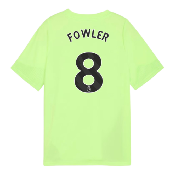 2025-2026 Man City Training Jersey (Fizzy Apple) - Kids (Fowler 8)-Vantage Point Soccer