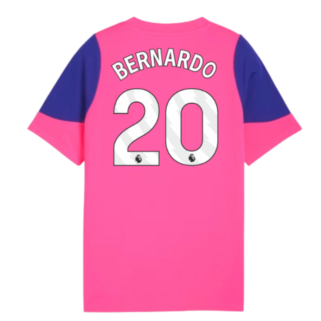 2025-2026 Man City Training Jersey (Fluro Pink) - Kids (Bernardo 20)-Vantage Point Soccer