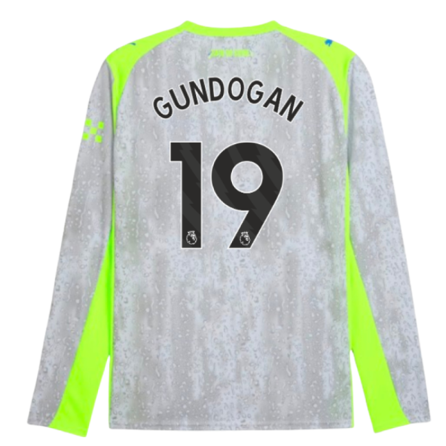 2025-2026 Man City Long Sleeve Third Shirt (Gundogan 19)-Vantage Point Soccer