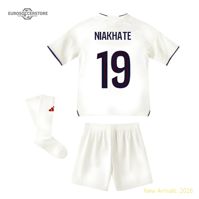 2025-2026 Olympique Lyon Home Mini Kit (Niakhate 19)-Vantage Point Soccer