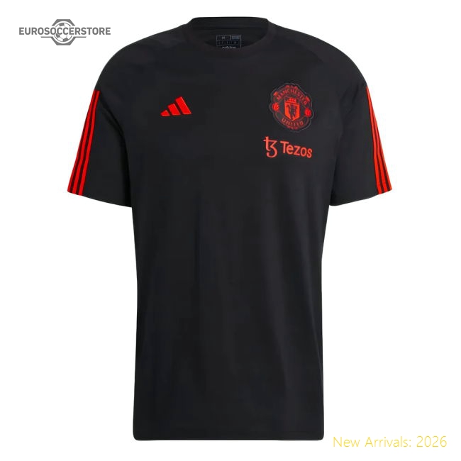2023-2024 Man Utd Training Tee (Black) (Garnacho 17)-Vantage Point Soccer