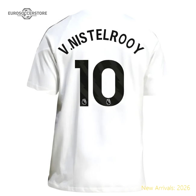 2025-2026 Man Utd Training Tee (White) (V.Nistelrooy 10)-Vantage Point Soccer