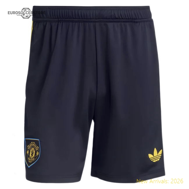 2025-2026 Man Utd Third Shorts (Black)-Vantage Point Soccer