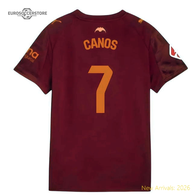 2025-2026 Valencia Away Shirt (Canos 7)-Vantage Point Soccer