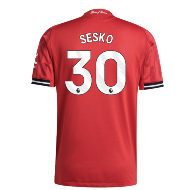 2025-2026 Man Utd Authentic Home Shirt (Sesko 30)-Vantage Point Soccer