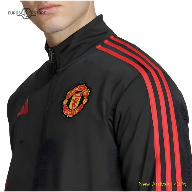 2025-2026 Man Utd DNA Track Top (Black)-Vantage Point Soccer