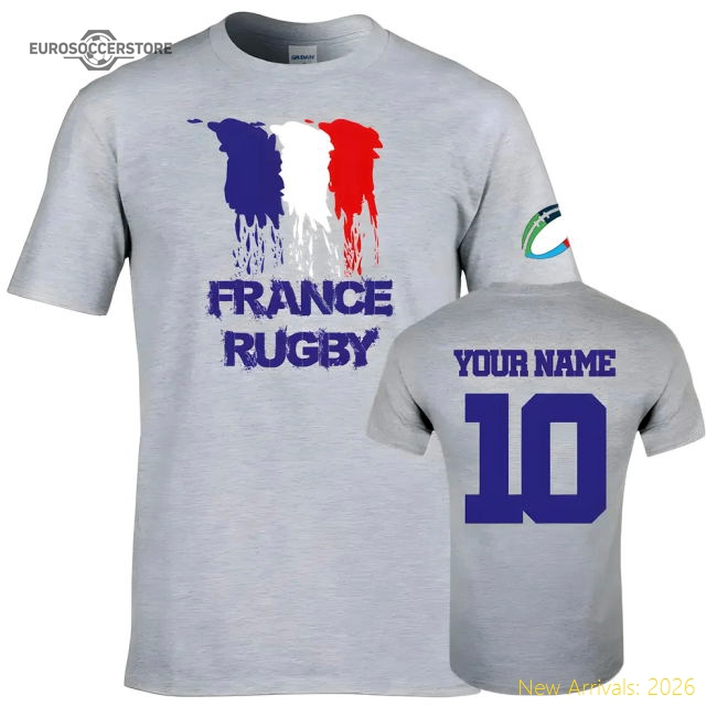 France Country Rugby T-Shirt (Your Name)-Vantage Point Soccer