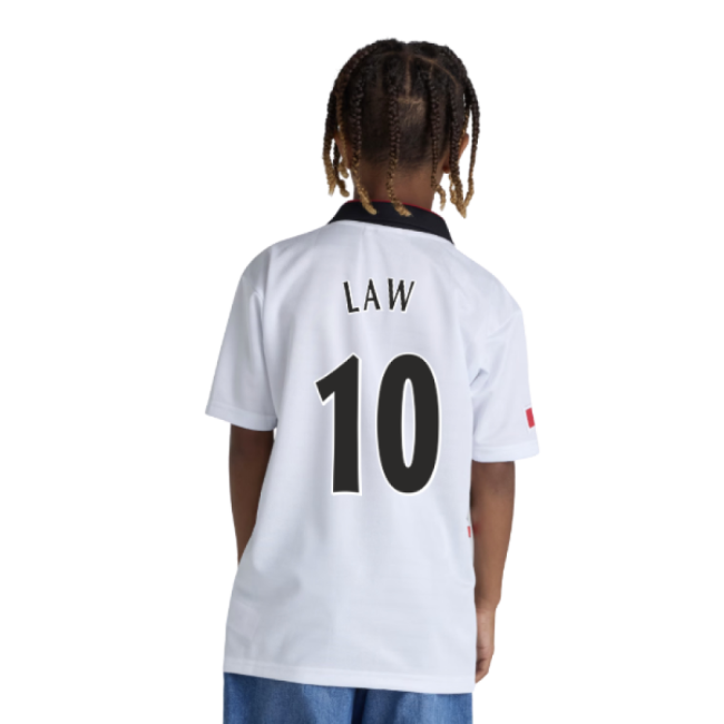 1997-1999 Manchester United Away Shirt (Kids) (Law 10)-Vantage Point Soccer