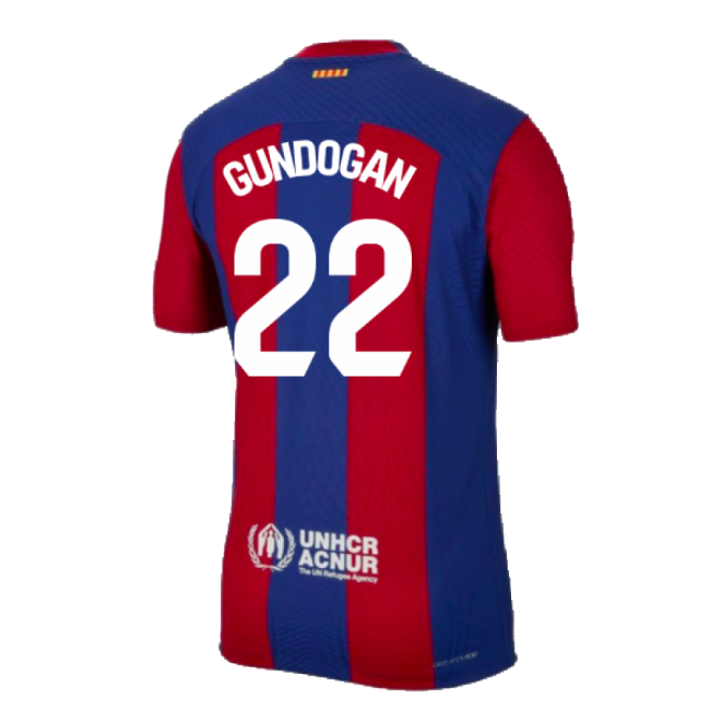 2023-2024 Barcelona Authentic Home Shirt (Gundogan 22)-Vantage Point Soccer