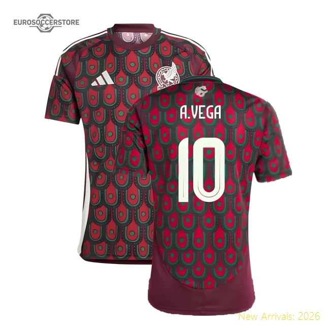 2024-2025 Mexico Home Shirt (A.VEGA 10)-Vantage Point Soccer
