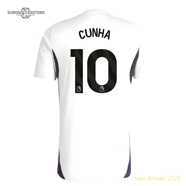 2025-2026 Man Utd Training Jersey (White) (Cunha 10)-Vantage Point Soccer