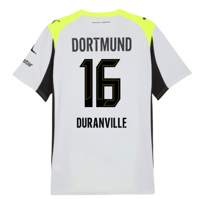 2025-2026 Borussia Dortmund Away Shirt (Duranville 16)-Vantage Point Soccer