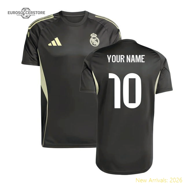 2025-2026 Real Madrid Training Jersey (Utility Grey) (Your Name)-Vantage Point Soccer