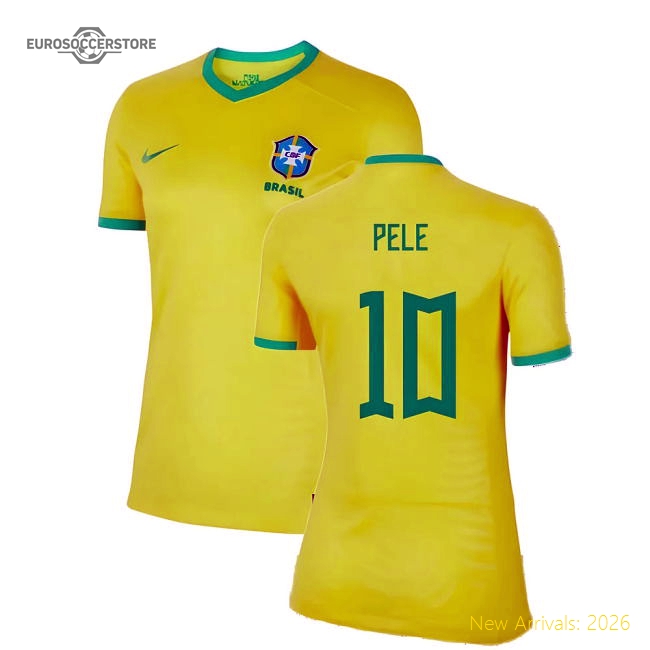 2023-2024 Brazil WWC Home Shirt (Ladies) (Pele 10)-Vantage Point Soccer