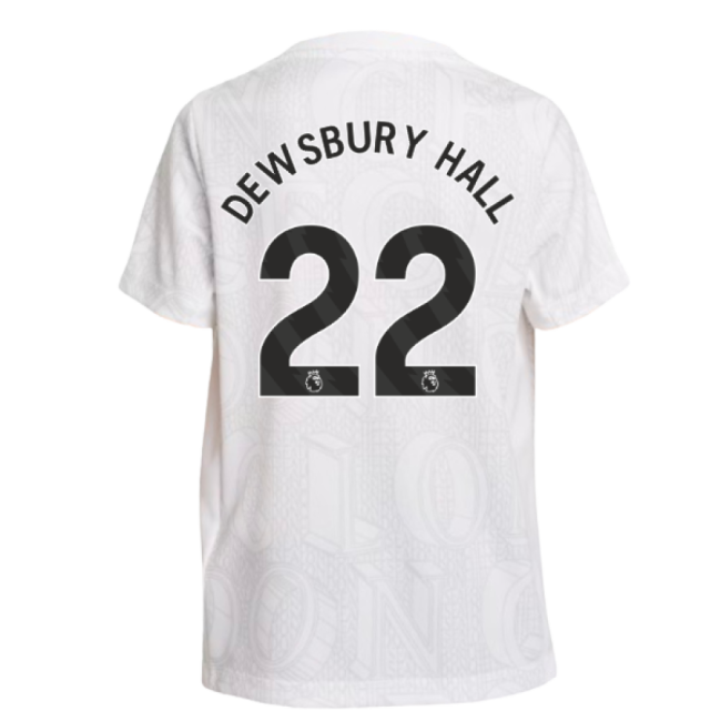 2025-2026 Chelsea Pre-Match Shirt (White) - Kids (Dewsbury Hall 22)-Vantage Point Soccer