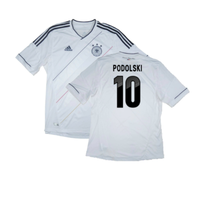 Germany 2012-13 Home Shirt (XL) ((Very Good) M) (Podolski 10)-Vantage Point Soccer
