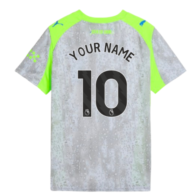 2025-2026 Man City Third Shirt (Kids) (Your Name)-Vantage Point Soccer