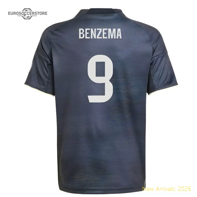 2025-2026 Real Madrid Away Shirt (Kids) (Benzema 9)-Vantage Point Soccer
