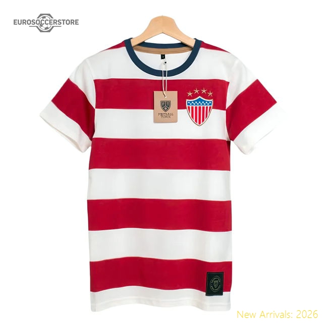USA The Yanks Stripes Retro Football Shirt (Womens)-Vantage Point Soccer